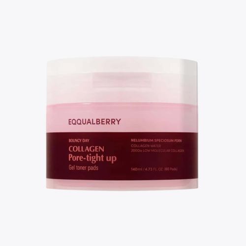 EQQUALBERRY Collagen Pore-Tight Up Gel Toner Pads 140ml (60 pads)