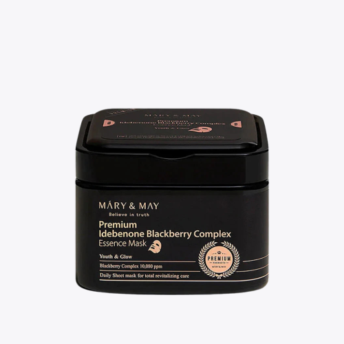 MARY & MAY Premium Idebenone + Blackberry Complex Ampoule Mask (20 Masks)