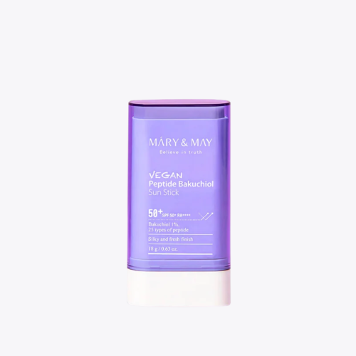 MARY & MAY Vegan Peptide Bakuchiol Sun Stick SPF50+ PA++++ 18g