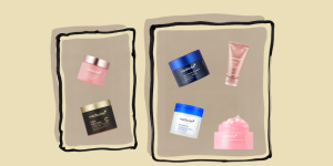 Blog Post Banner with Medicube items flying